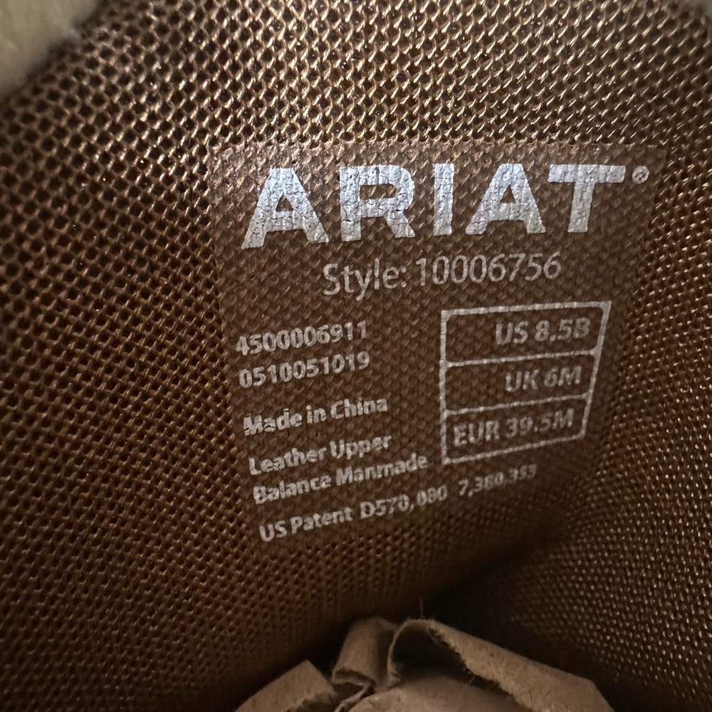 **SOLD**Ariat Women's 8.5B Shearling-Lined Western Boots Tan Leather - Picture 9 of 9